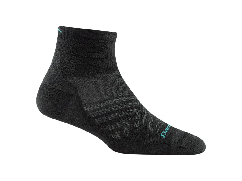 Darn Tough ponožky RUN 1/4 ULTRA Lightweight Merino - dámské - černé (Velikost L)