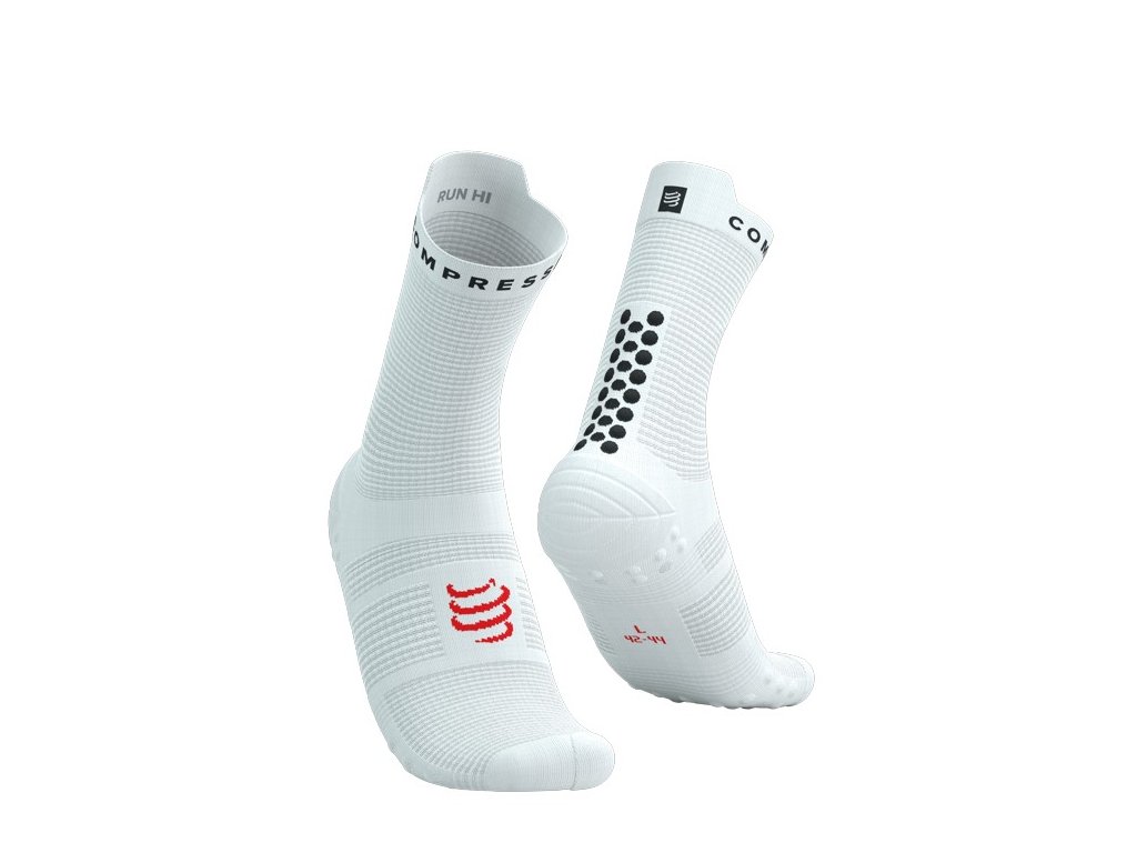 Compressport ponožky Pro Racing Run - bílá (Velikost M)