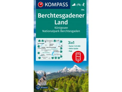 Berchtesgadener Land, Königssee, Národní park Berchtesgaden (Kompass – 794)