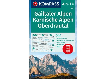 Gailtaler Alpen, Karnische Alpen, Oberdrautal (Kompass - 60)