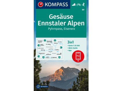 Gesäuse, Ennstaler Alpen, Pyhrn, Eisenerz (Kompass - 69)