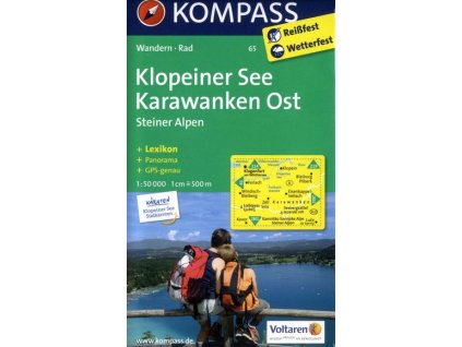 Klopeiner See, Karawanken Ost, Steiner Alpen (Kompass - 65)