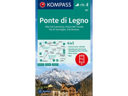 Ponte di Legno, Alta Val Camonica, Passo del Tonale (Kompass - 107)