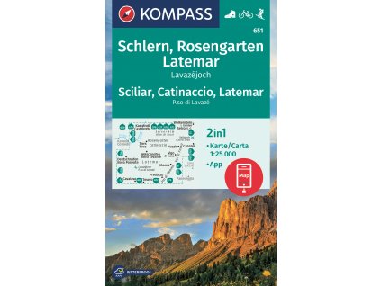 Schlern, Rosengarten, Latemar (Kompass - 651)