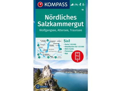 Solná komora sever, Wolfgangsee, Attersee, Traunsee (Kompass -18)