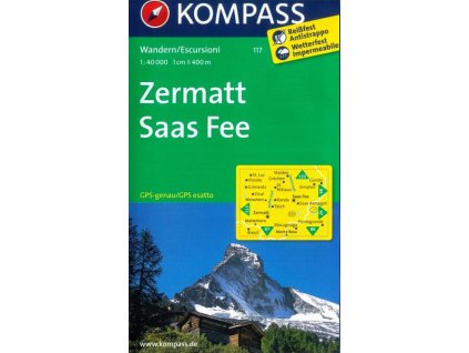 Zermatt, Saas Fee (Kompass - 117)