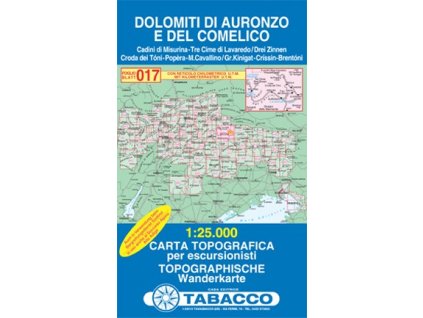 Dolomity oblast Auronzo a Comelico (Tabacco - 017)