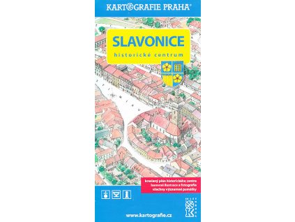 plán Slavonice - kreslený plán historického centra