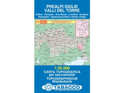 Julské Předalpy, Valli del Torre (Tabacco - 026)