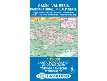 Kanin a oblast Valli di Resia e Raccolana (Tabacco - 027)