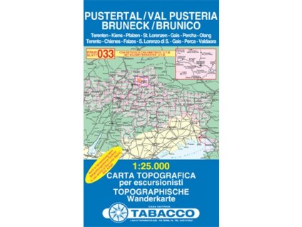 Pustertal, Val Pusteria, Bruneck, Brunico (Tabacco - 033)