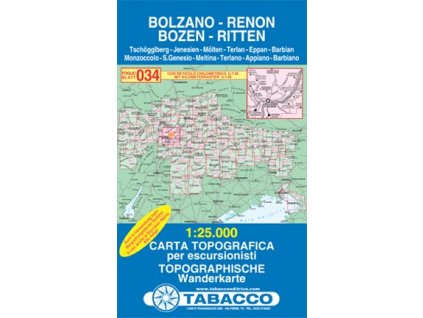 Bolzano, Renon, Bozen, Ritten, Tschögglberg (Tabacco - 034)