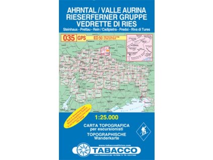 Valle Aurina, Vedrette di Ries, Ahrntal, Rieserferner Gruppe (Tabacco - 035)