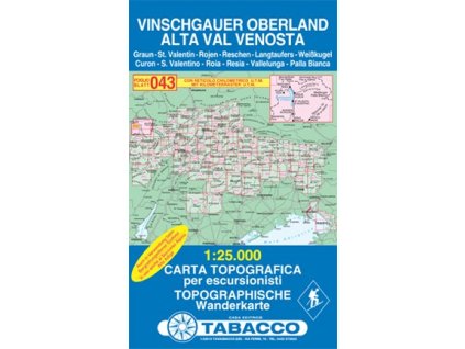 Vinchgauer oberland, Alta Val Venosta (Tabacco - 043)