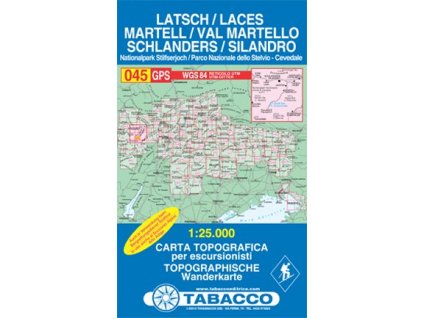 Val Martello, Silandro, Laces, Martell, Schlanders, Latsch (Tabacco - 045)