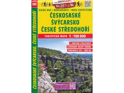 Českosaské Švýcarsko, České středohoří 1:100 t.