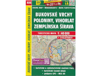 Bukovské vrchy, Poloniny, Vihorlat, Zemplínska Šírava - turistická mapa č.486