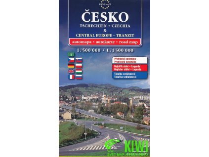 Česko 1:500 t., Střední Evropa 1:1,5 mil.