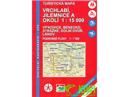 mapa Vrchlabí,Jilemnice a okolí 1:15 t.