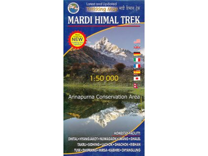 mapa Mardi Himal Trek 1:50 t.