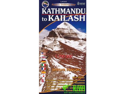 mapa Kathmandu to Kailash 1:700 t.