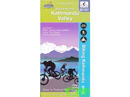 cyklomapa Biking Around Kathmandu Valley 1:60 t. Nepa Map