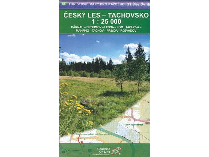 turistická a cyklomapa Český les - Tachovsko 1: 25t.  (č. 55)