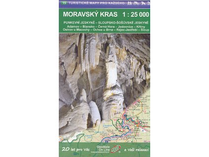 turistická a cyklomapa Moravský kras 1:25 t.  (č. 15)