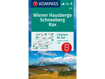 Wiener Hausberge, Schneeberg, Rax (Kompass – 228, set 2 map)