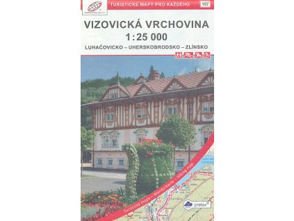 mapa Vizovická vrchovina 1:25 t. voděodolná