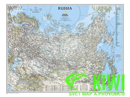 nástěnná mapa Russia politická 77x60 cm laminovaná