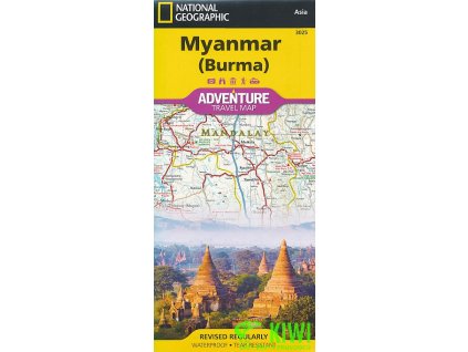 mapa Mynmar (Burma) 1:1,48 mil. voděodolná