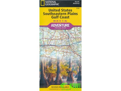 mapa USA-Southeastern Plains,Gulf Coast 1:1,3 mil. voděodolná