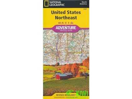 mapa USA-Northeast 1:1,3 mil. voděodolná