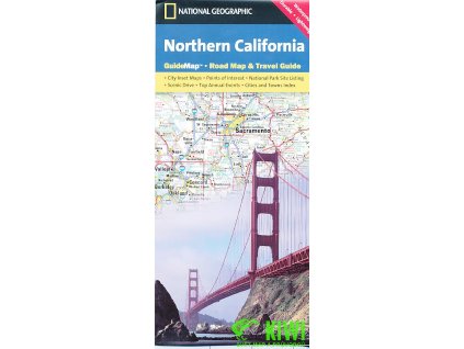 mapa Northern California voděodolná