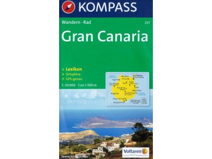 Gran Canaria, turistická mapa (Kompass č. 237)