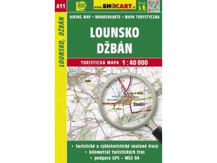 Lounsko, Džbán - turistická mapa č. 411