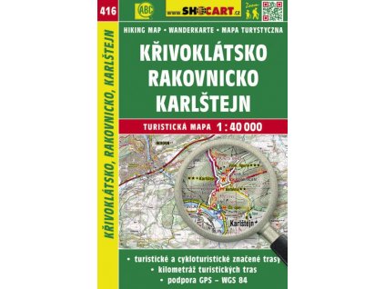 Křivoklátsko, Rakovnicko, Karlštejn - turistická mapa č. 416