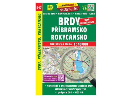 Brdy, Příbramsko, Rokycansko - turistická mapa č. 417