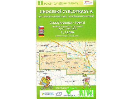 cyklomapa Jihočeské cyklotrasy V. - Česká Kanada, Podyjí 1:75 t