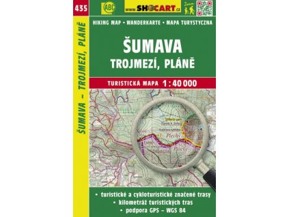 Šumava - Trojmezí, Pláně - turistická mapa č. 435