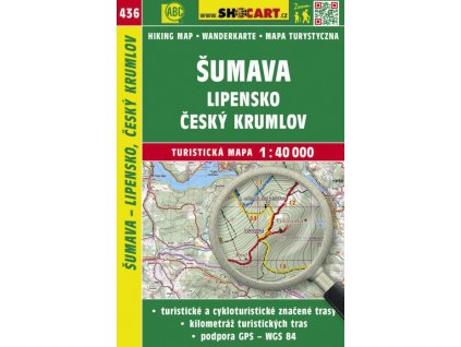 Šumava - Lipensko, Český Krumlov - turistická mapa č. 436