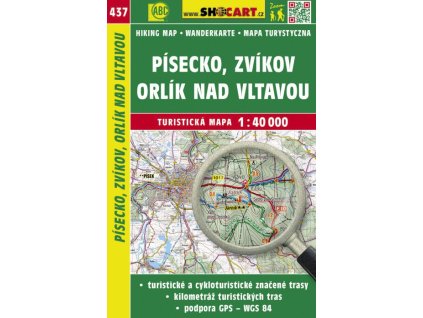 Písecko, Zvíkov, Orlík n. Vltavou - turistická mapa č. 437