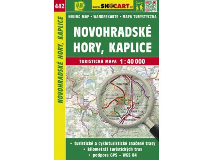 Novohradské hory, Kaplice - turistická mapa č. 442