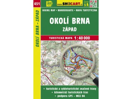 Okolí Brna - západ - turistická mapa č. 451