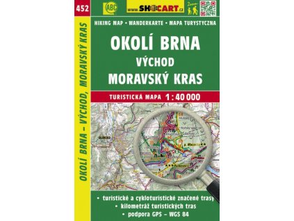 Okolí Brna - východ, Moravský kras - turistická mapa č. 452