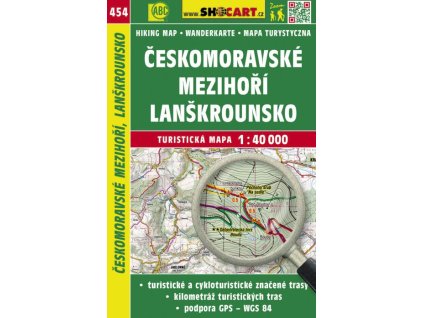 Českomoravské mezihoří, Lanškrounsko - turistická mapa č. 454