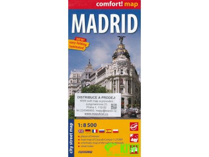 plán Madrid 1:8,5 t. laminovaný