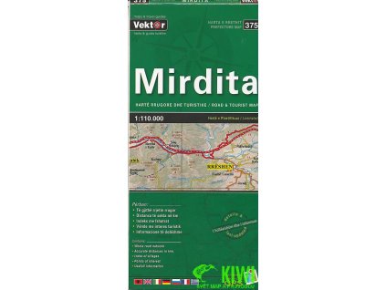 mapa Mirdita 1:110 t. laminovaná