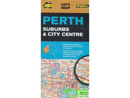 plán Perth Suburbs + centrum 1:115 t./1:10 t.